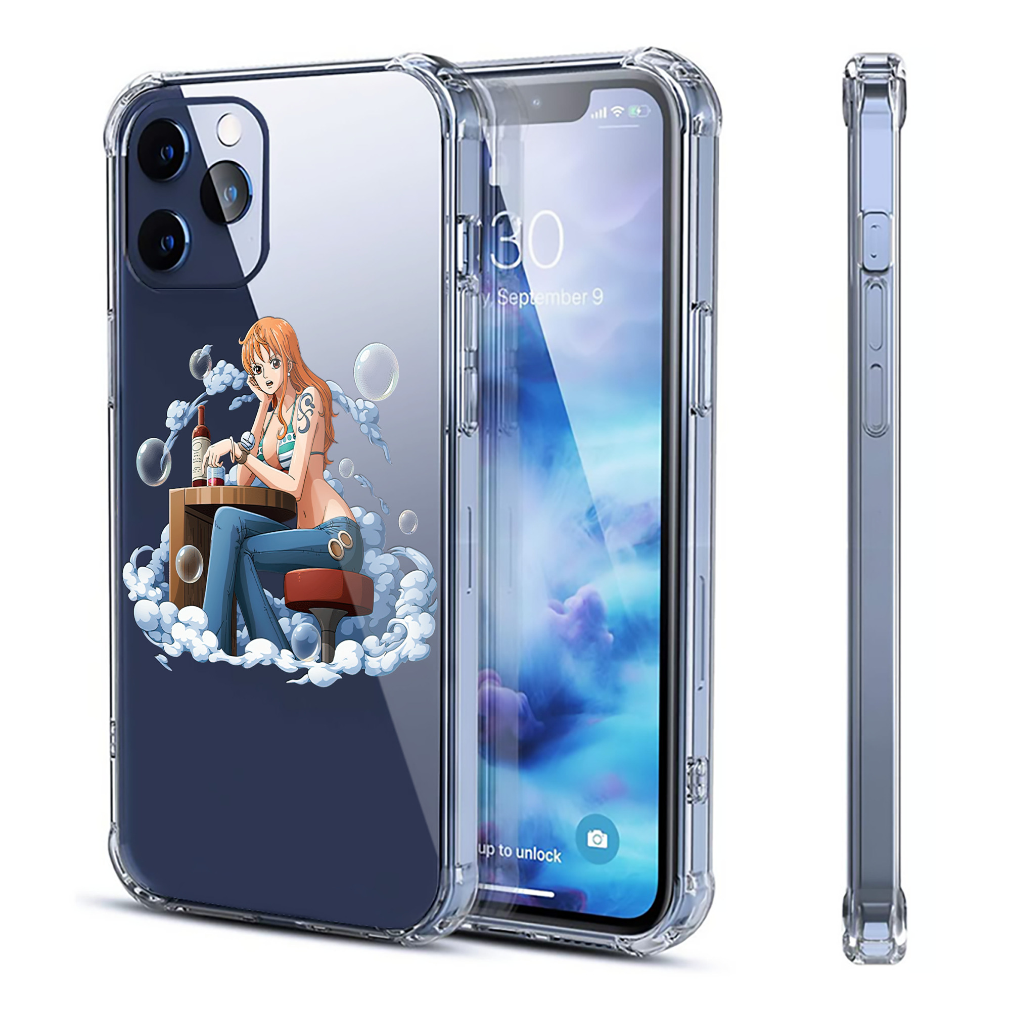 （画像用） ワンピース ナミ ONE PIECE Nami 【iPhone 12シリーズ対応】透明スマホケース（クリアソフトケース）